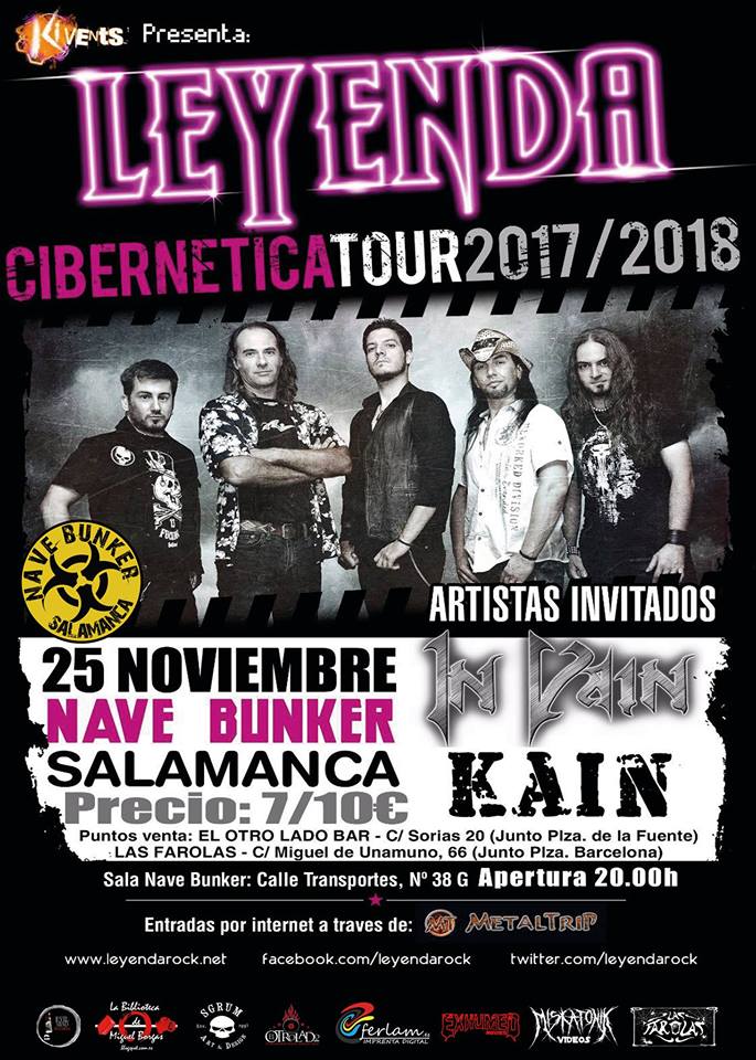 KainMetal's tweet photo. Hoy Salamanca!!!!! Seguimos con el tour Oscuridad!!!! Acompañando a In vain y Leyenda!!!! https://t.co/4I6XrQTLRc
