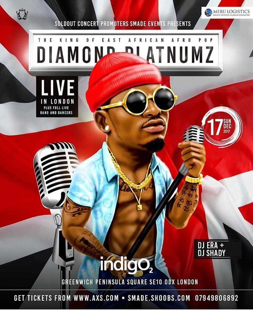 diamondplatnumz's tweet photo. LONDON!!! O2 INDIGO,  DEC 17TH... SIMBA WITH THE BAND...!!!!! 🔥🔥🔥BOOK TICKETS THROUGH https://t.co/Ek3zfWXNsq or Call +447949806892 or through the link in @sallam_sk &amp; @smadeevents BIOS!!! #AboyFromTandale https://t.co/wzcFaXTxdt