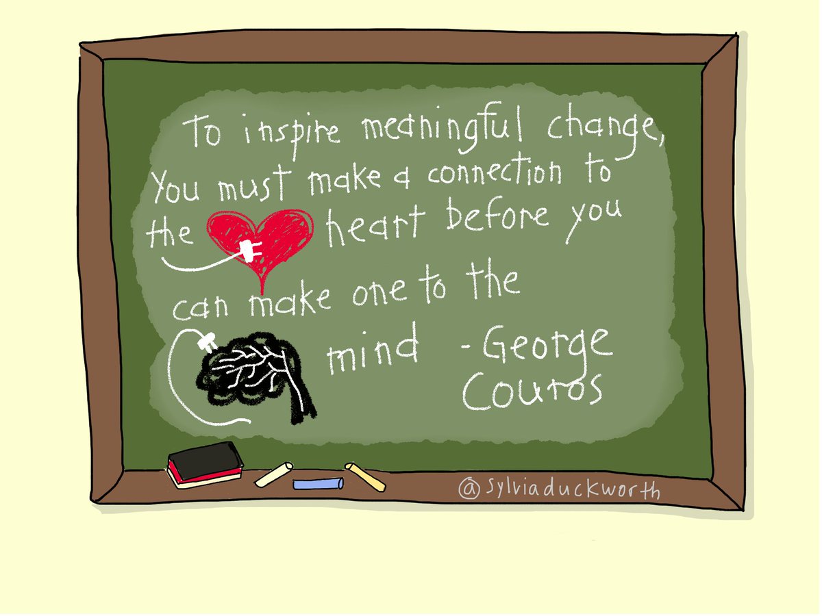 This message from <a href="/gcouros/">George Couros</a> rings more true than ever as educators and leaders push for #change #sketchnote by @sylviaduckworth #edchat #eduleader #cpchat #edadmin