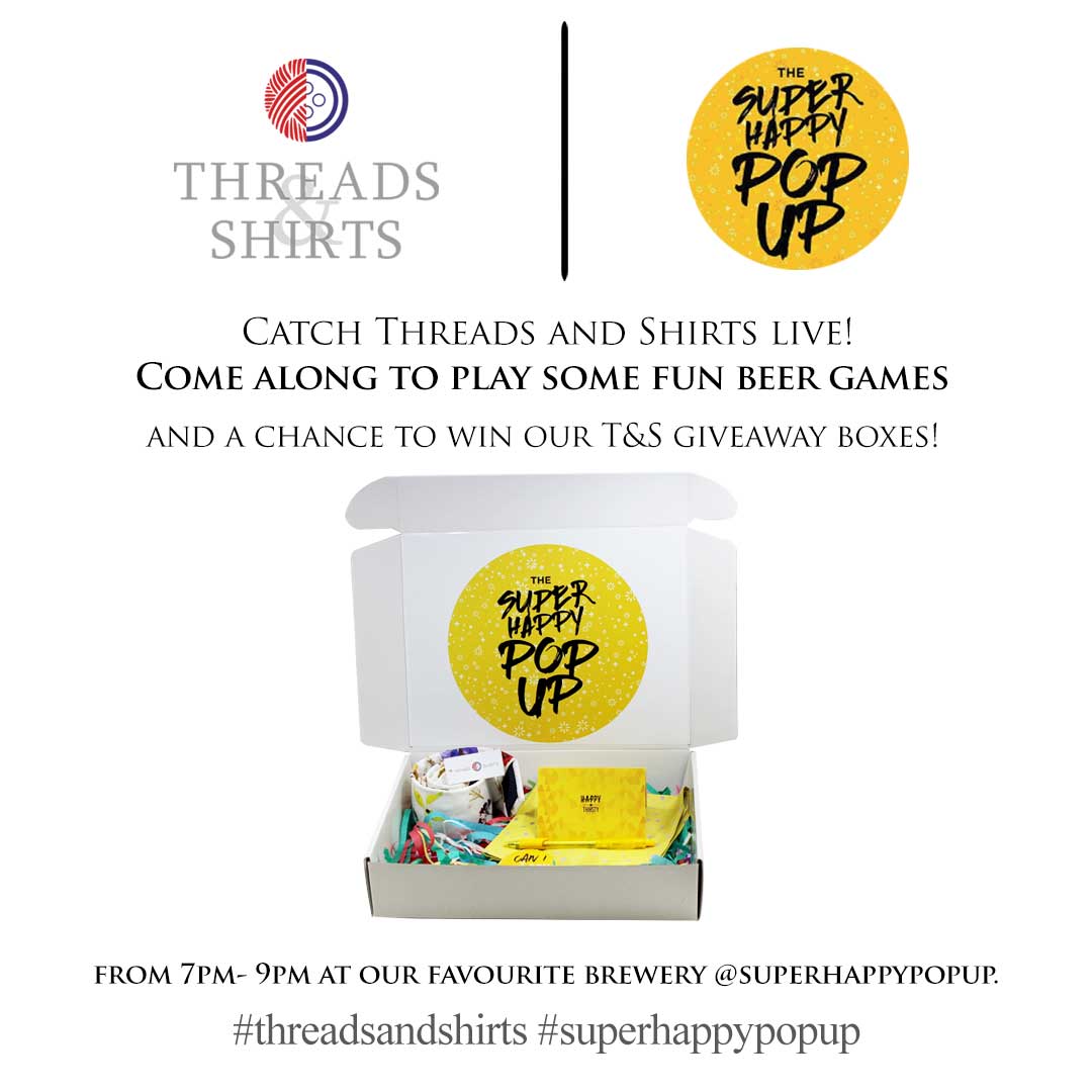 threadsnshirts's tweet photo. Catch Threads and Shirts live from 7pm- 9pm at our favorite brewery @superhappypopup. Come along to play some fun beer games and a chance to win our T&S giveaway boxes!
#giveaway #menswear #sunday #prints #printedshirts #ties #pocketsquares #threadsandshirts #superhappypopup https://t.co/mBHQzNmsHt