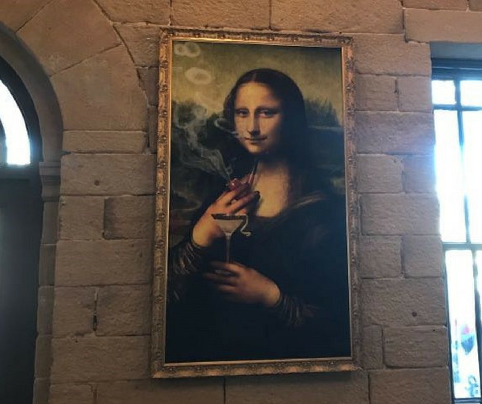 ticketofficebar's tweet photo. It's the Mona Lisa but not as you know it!.....#ticketofficeilkley #Ilkley #comingsoon #justheticket #art #twistonaclassic #gettingthere #cocktails #cocktail #newbarilkley https://t.co/JL4mMjxYMb