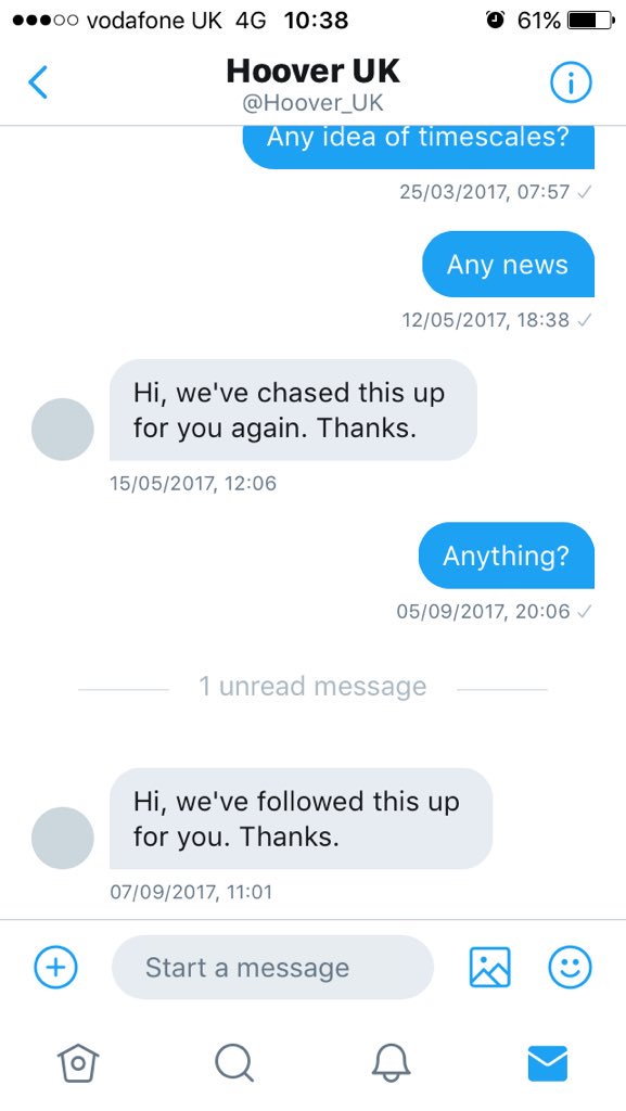 Great customer service responses from <a href="/hoover_uk/">Hoover UK</a> 🤣