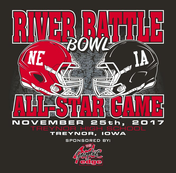 riverbattlebowl's tweet photo. Game Day! 

The @riverbattlebowl sponsored by the  @TGECustom kicks off today at 2pm at Treynor High School.  

Can we get a re-tweet?!? https://t.co/DRSWvCtIm5