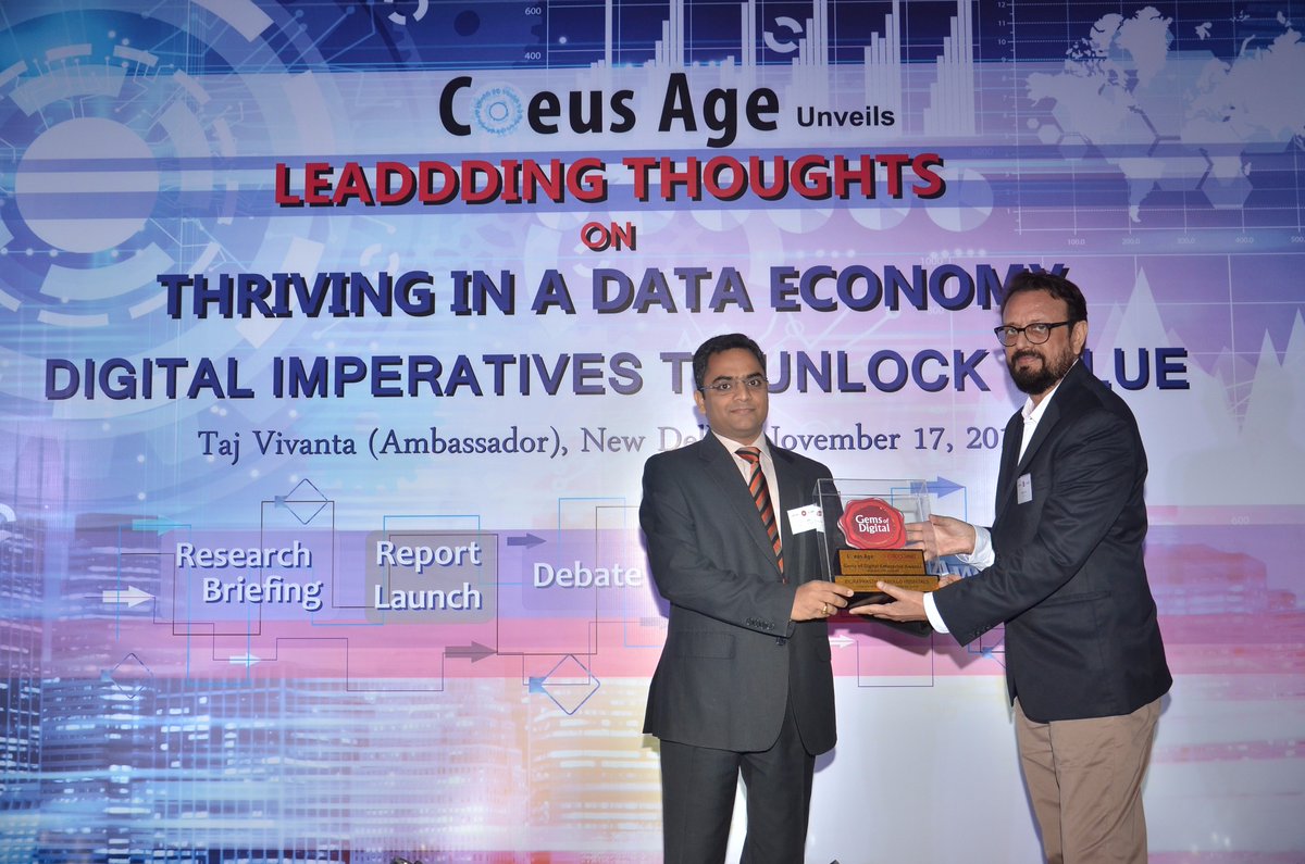 Leaddigitally's tweet photo. Mr. Vishal Gupta, Head IT, Indraprastha Apollo Hospitals receiving d Gems of Digital Enterprise award fm Mr. Zulfikar of Smart Planet IT.

Read d report THRIVING IN A DATA ECONOMY at https://t.co/kvzU6I9Zni, or procure a physical copy at https://t.co/QvapvCBwD6

#gemsofdigital https://t.co/eCoiYFIkRz