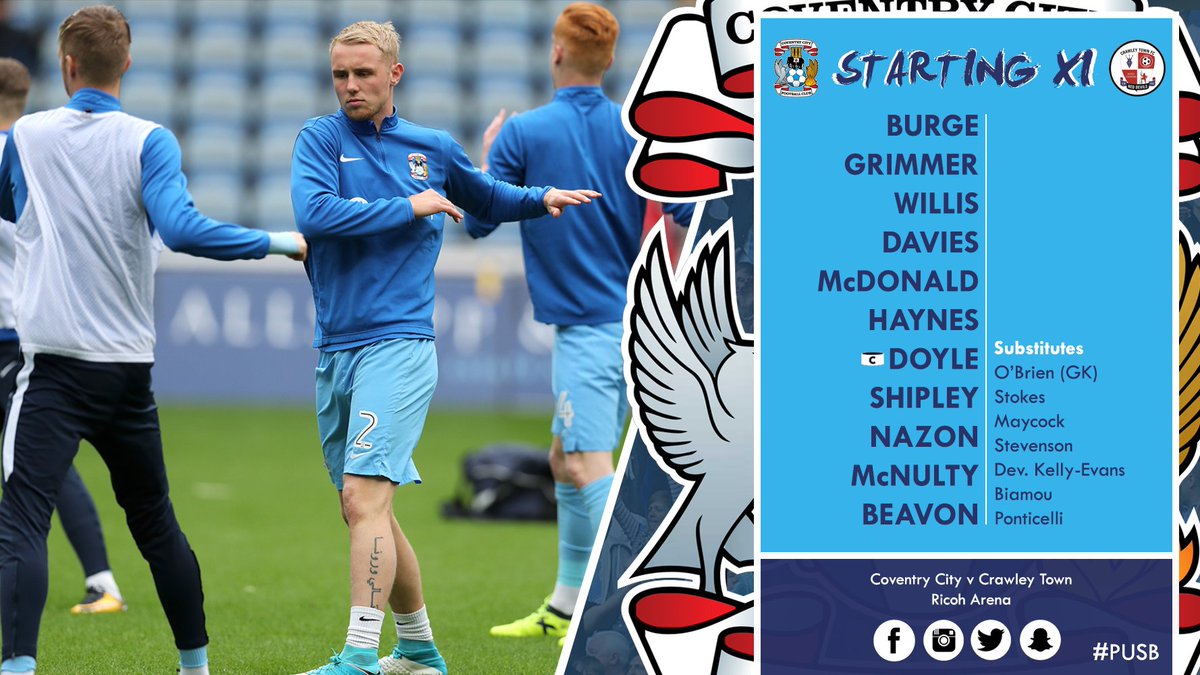 📋 Jack Grimmer, Stuart Beavon and Duckens Nazon all return for the #SkyBlues. 

➡️ Full team news to follow. #PUSB