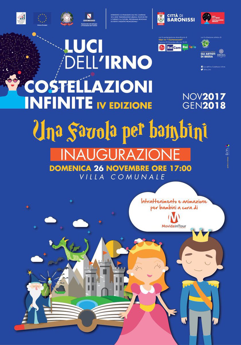 Luci_Irno's tweet photo. Domani alle ore 17 Villa Comunale #LuciIrno #CostellazioniInfinite #UnaFavolaperBambini #natale2017 #ChristmasLight 🎄🎄🎆✨ https://t.co/CL6A5Mqzhu