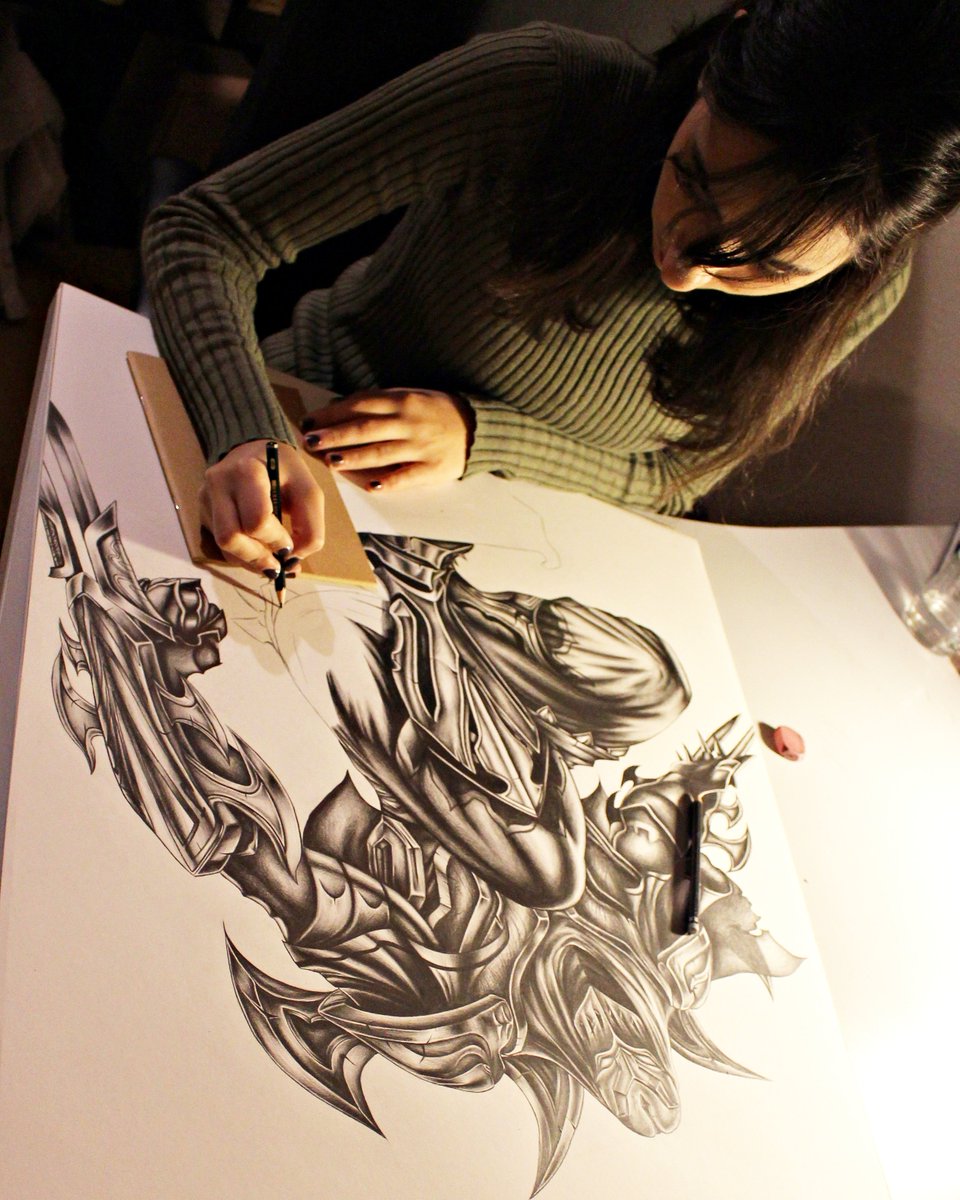 Sedilaraa's tweet photo. After what felt like 10 years and 3 used pencils, I'm finally done with this huge Zed Drawing 🙌✏️ @LeagueOfLegends @LolFanArt #zed #leagueoflegends #leaguefanart #lolfanart #riot #drawing #art #whysoshady https://t.co/YPThjNAo9T