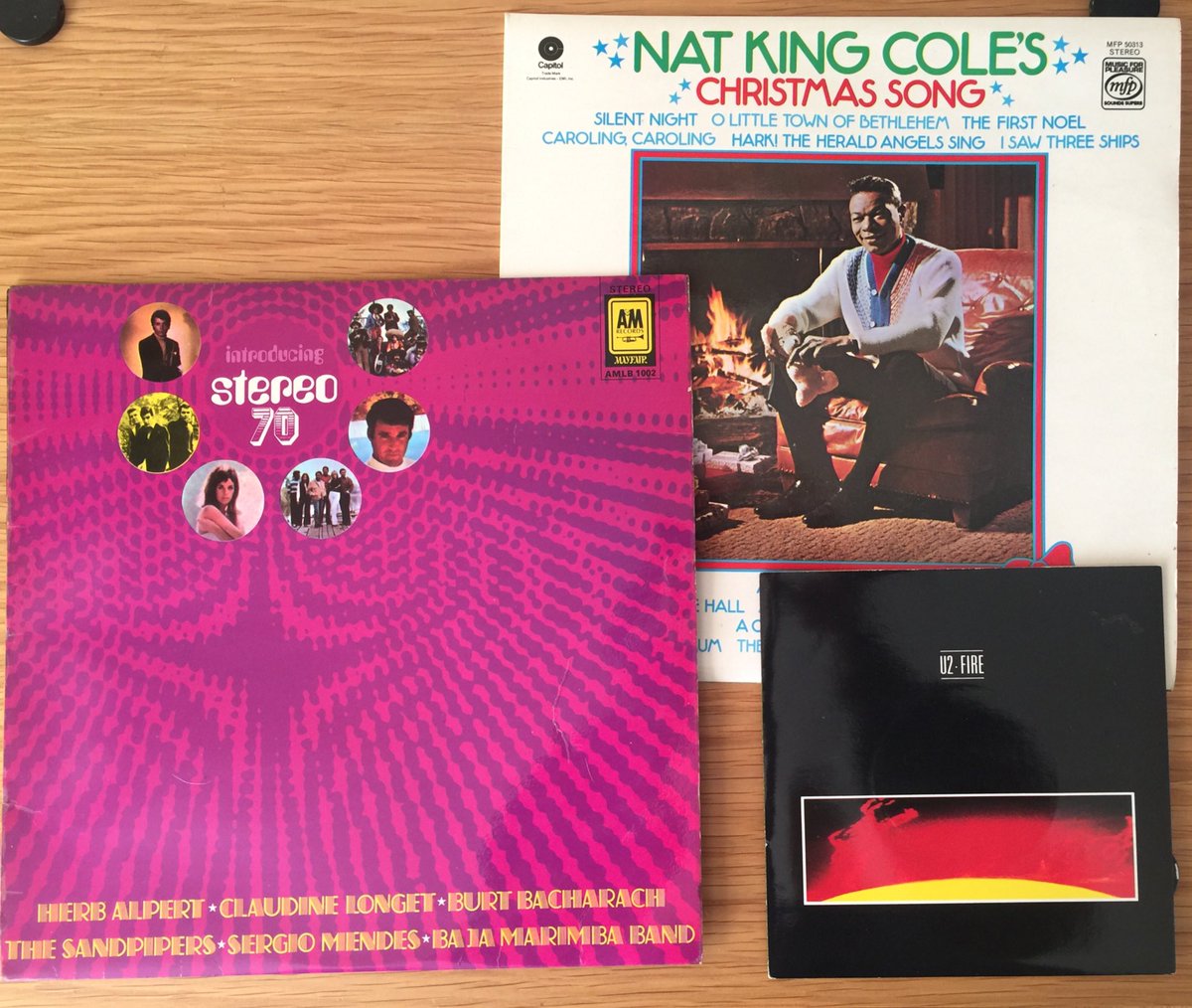 andyAVAVsystems's tweet photo. Todays #Chazza finds... yet more Christmas & not Cheese, I’m sure you’ll all agree? My weakness for a #StereoSampler on GOOD HEAVY 200G Vinyl & U2 7” https://t.co/WQ7scppxcZ