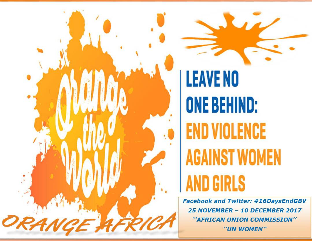 AUC_MoussaFaki's tweet photo. Today marks the beginning of #16DaysofActivism to fight for the end of violence against against women and girls.  Leave no one behind and let's keep up the fight until the violence stops! 
#GoOrange https://t.co/BnXFOkjmWN