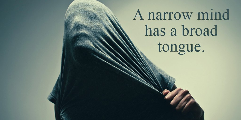 NoosWave's tweet photo. A narrow mind has a broad tongue. #quote https://t.co/0D3YqOnsIU