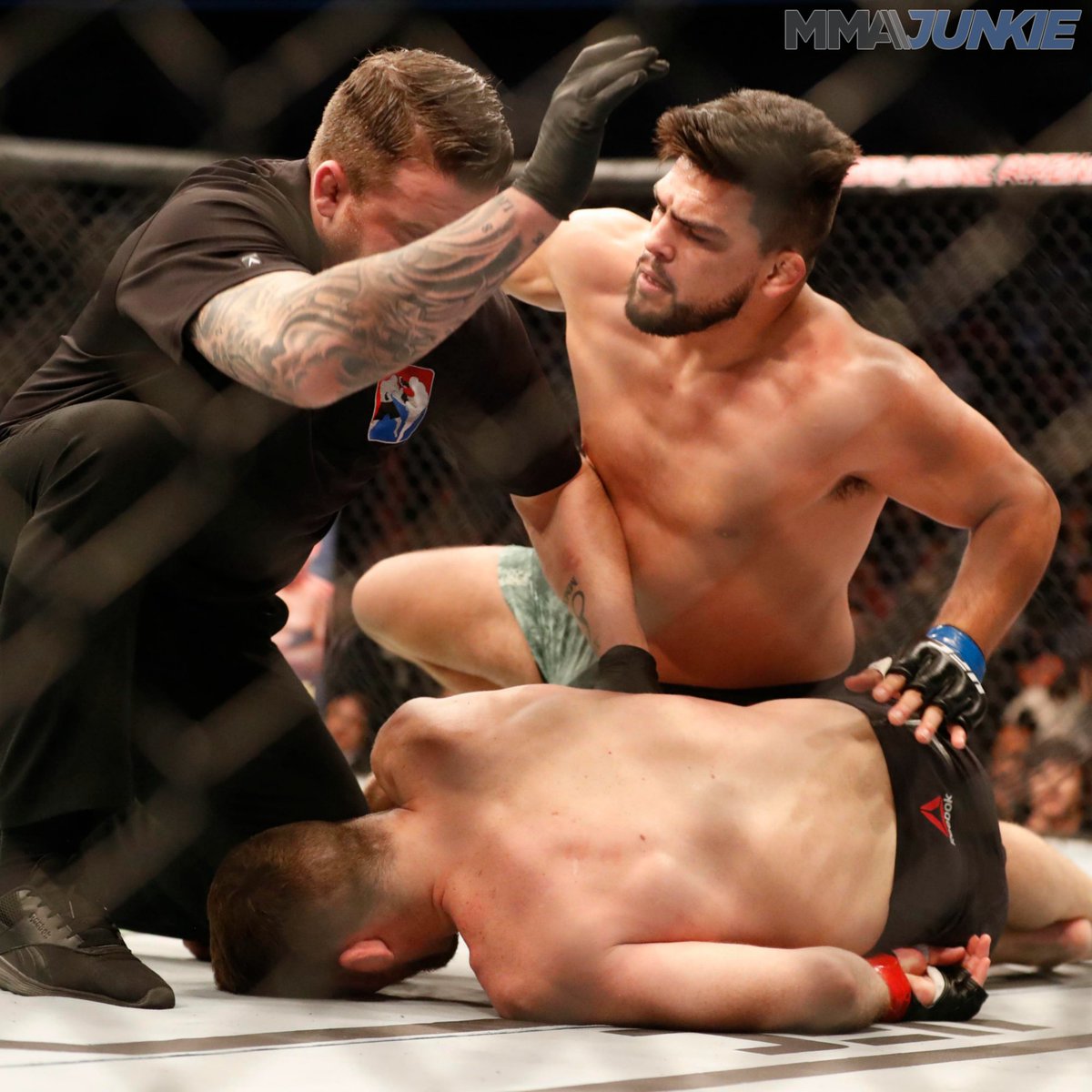 This picture makes me kinda sad. Kelvin Gastelum is a beast. All respect to Michael Bisping. #UFCShanghai