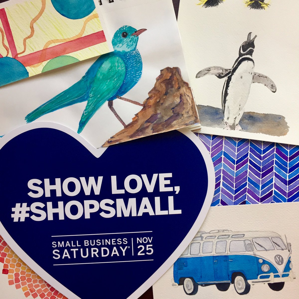 BlueJayBayShop's tweet photo. #ShopSmall today with #watercolor art from Blue Jay Bay! #smallbizsat #smallbusinesssaturday #buylocal #handmade #etsyfinds #shopetsy #etsylove #etsysale https://t.co/VigurDbHP3