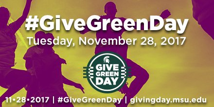 Strong as one. Extraordinary together. 11-28-17, #Spartans will come together and make a difference for students. #GiveGreenDay go.msu.edu/kRz