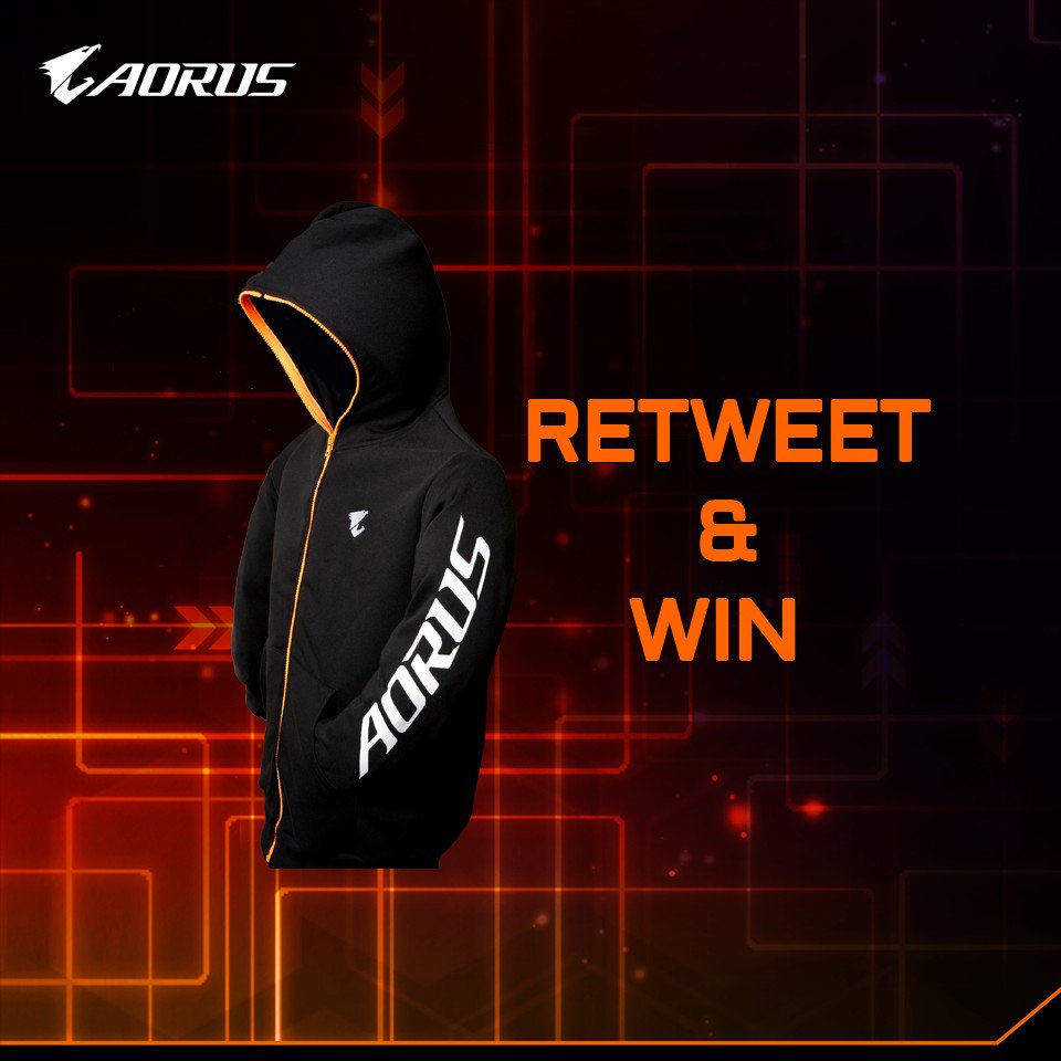 AORUS_DE's tweet photo. Samstag, grau, Regen. Lasst uns was zur Verbesserung der Stimmung tun! Unter allen Retweets verlosen wir ein AORUS Hoodie. Gewinnspiel endet am 26.11. um 23:59 Uhr. AUF GEHTS! #AORUS https://t.co/WrvwNVj9hs