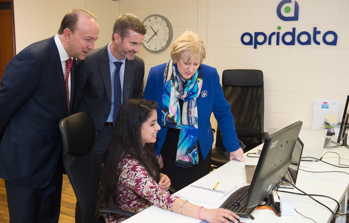 apridata's tweet photo. Delighted to be part of @SIROIreland @VodafoneIEbiz  #cavan CITC gigabit hub launch yesterday, with a visit from @HHumphreysFG to our office. 1GB broadband enables us to trade globally from #cavan https://t.co/xAf0zdSJWU