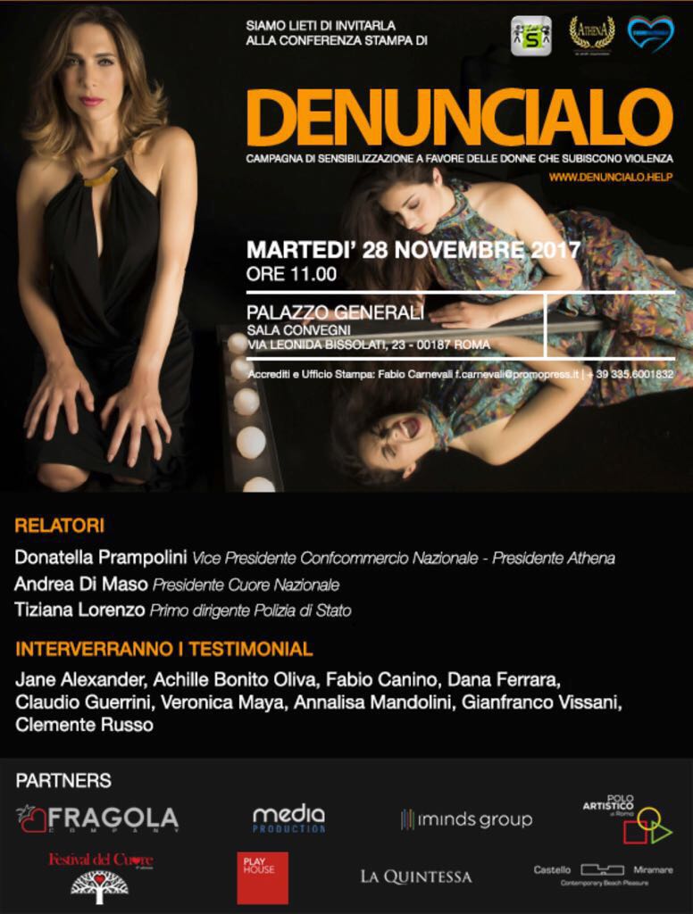 FragolaCompany's tweet photo. In occasione della #giornatacontrolaviolenzasulledonne vi invitiamo alla presentazione della campagna #DENUNCIALO #ViolenzaControLeDonne https://t.co/Hto1C81URg