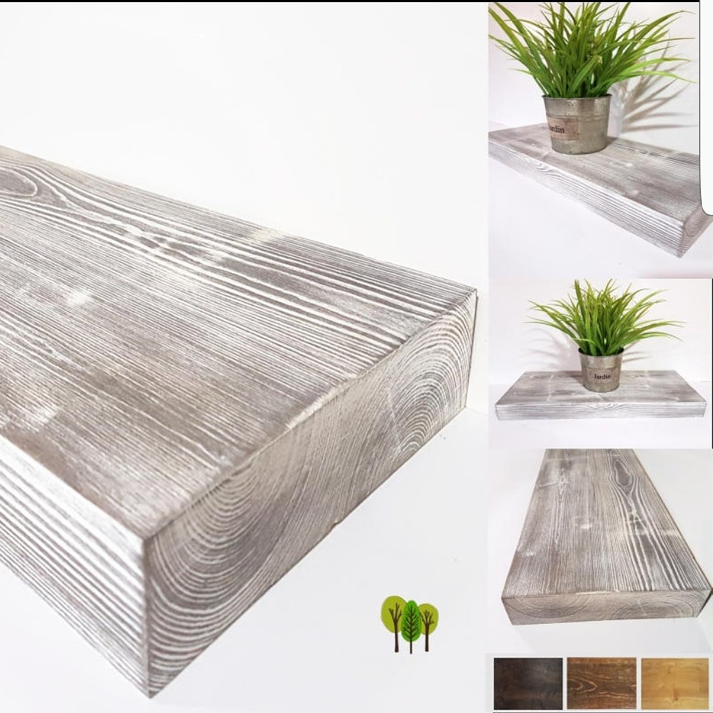 Walnut whitewash shelf, now in our etsy store etsy.com/uk/shop/TheRus… #rustic #UK #furniture #handmade #floatingshelves #etsyshop #Rustic #bookshelf #shabbychic