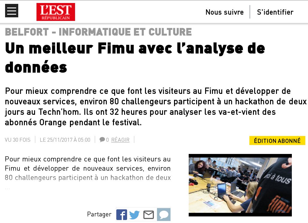 AccessCodeOFP's tweet photo. #HackathonFimu L'@LEstRepBelfort revient largement sur l'événement avec 4 articles dont un sur le parcours d'une de nos apprenantes d'#ACSBelfort https://t.co/me7HIoOAuR https://t.co/cfCPcf1CqN