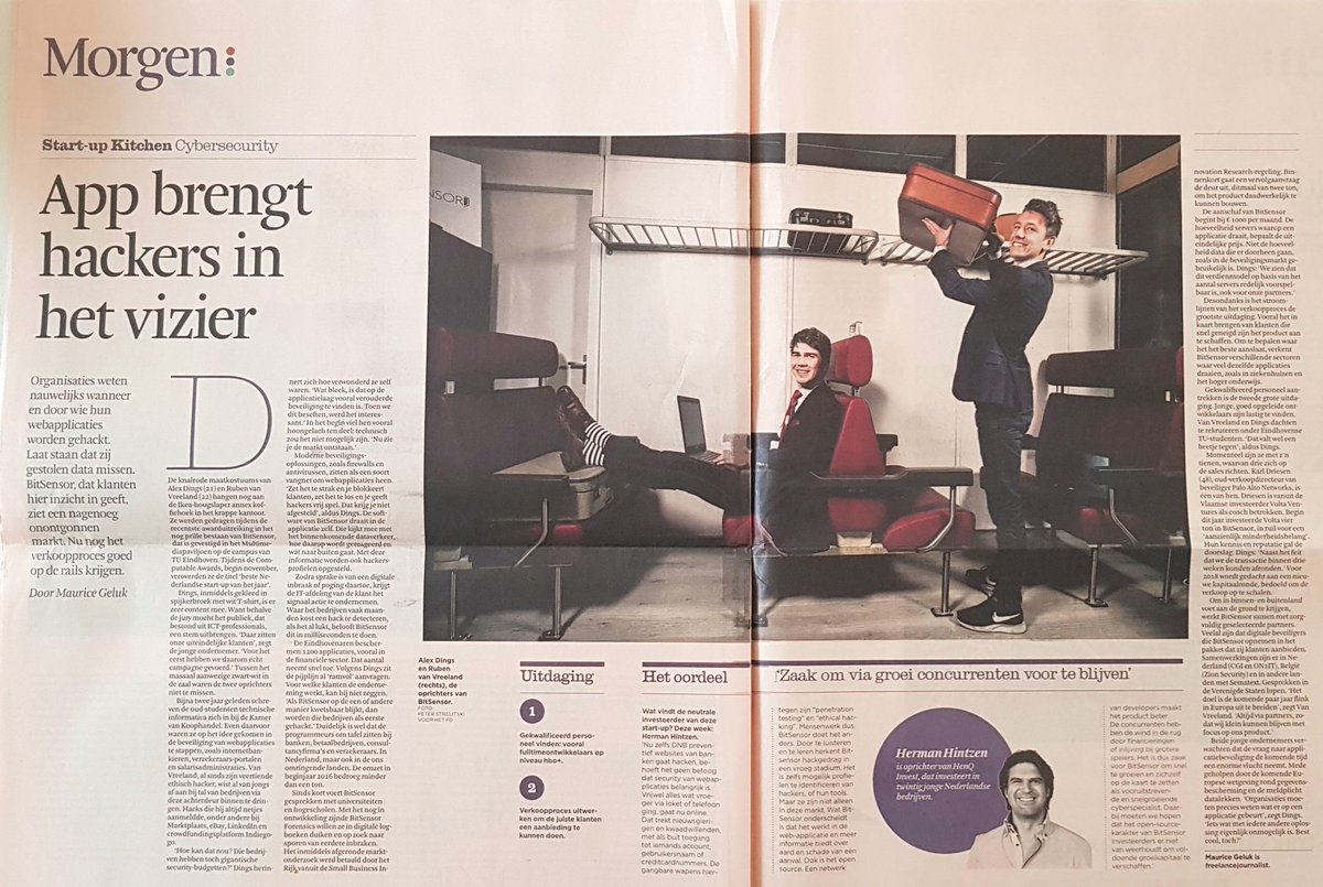 peterkentie's tweet photo. Top verhaal over @TUeindhoven startup #BitSensor in @FD_Nieuws via @Windkracht11 https://t.co/llDQAmHkz8
