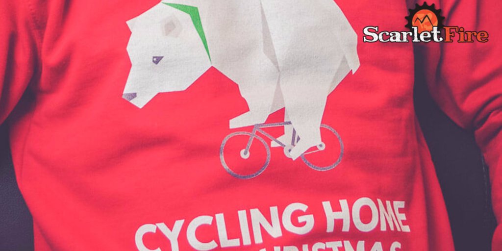 Fab new #cycling #christmasjumper modelled by my son Jake. More photos on the blog: scarletfire.co.uk/looking-for-a-…