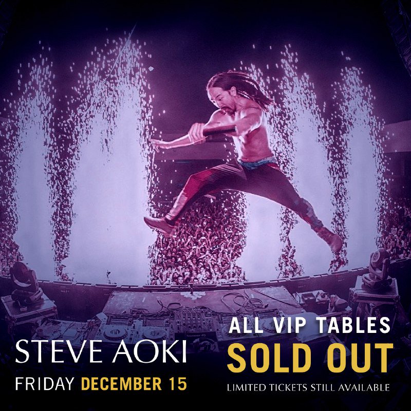 CoveManila's tweet photo. Steve Aoki VIP tables are officially SOLD OUT! This event is going to be insane and we can’t wait!
We still have a limited amount of GA tickets available on our website. Visit https://t.co/iXQsnXZJB2 before it's too late!
📷 @steveaoki
#CoveManila #DecemberOpeningLineup https://t.co/ZRpDBgpqtQ