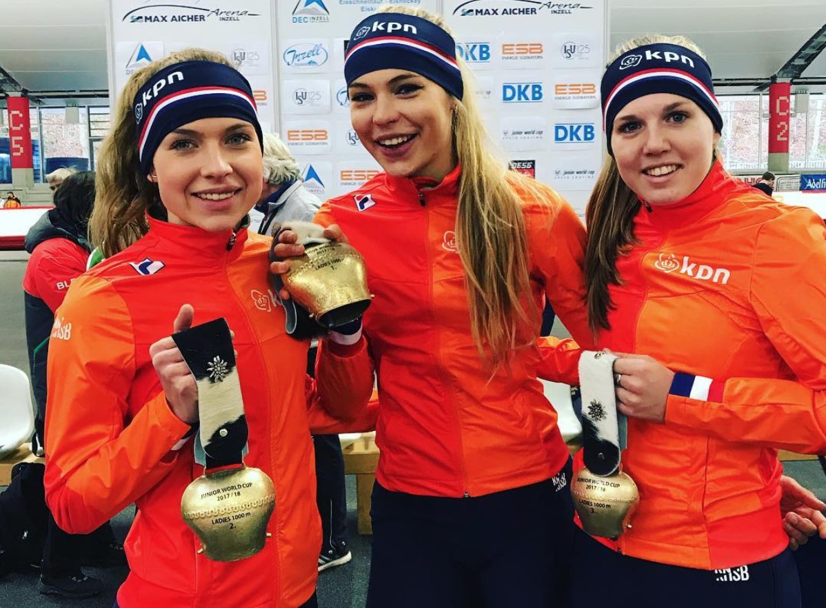 Clean sweep voor Nederlandse junioren op 1000 meter in Inzell! schaatsen.nl/nieuws/2017/no…