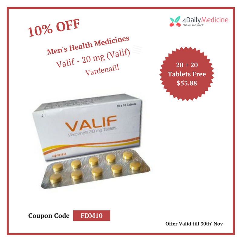 4dailymedicines's tweet photo. Get 10% Discount on #MensHealth #medicines
Use coupon code #FDM10 to avail this offer, valid 30th'Nov
https://t.co/vyTFrJ566M https://t.co/lWCRjOh2dI