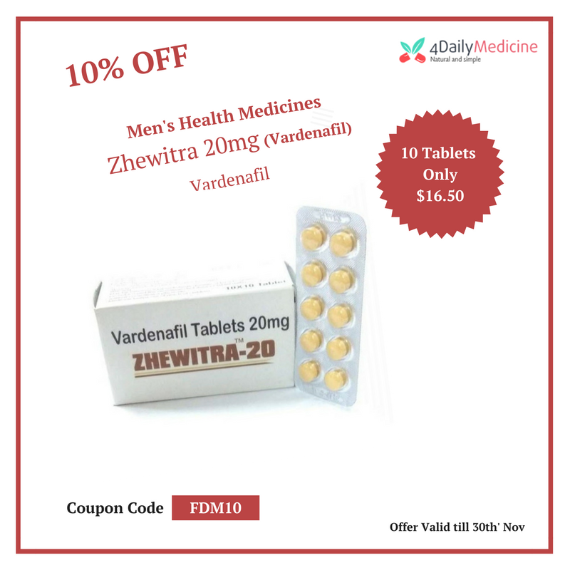 4dailymedicines's tweet photo. Get 10% Discount on #MensHealth #medicines
Use coupon code #FDM10 to avail this offer, valid 30th'Nov
https://t.co/vyTFrJ566M https://t.co/lWCRjOh2dI
