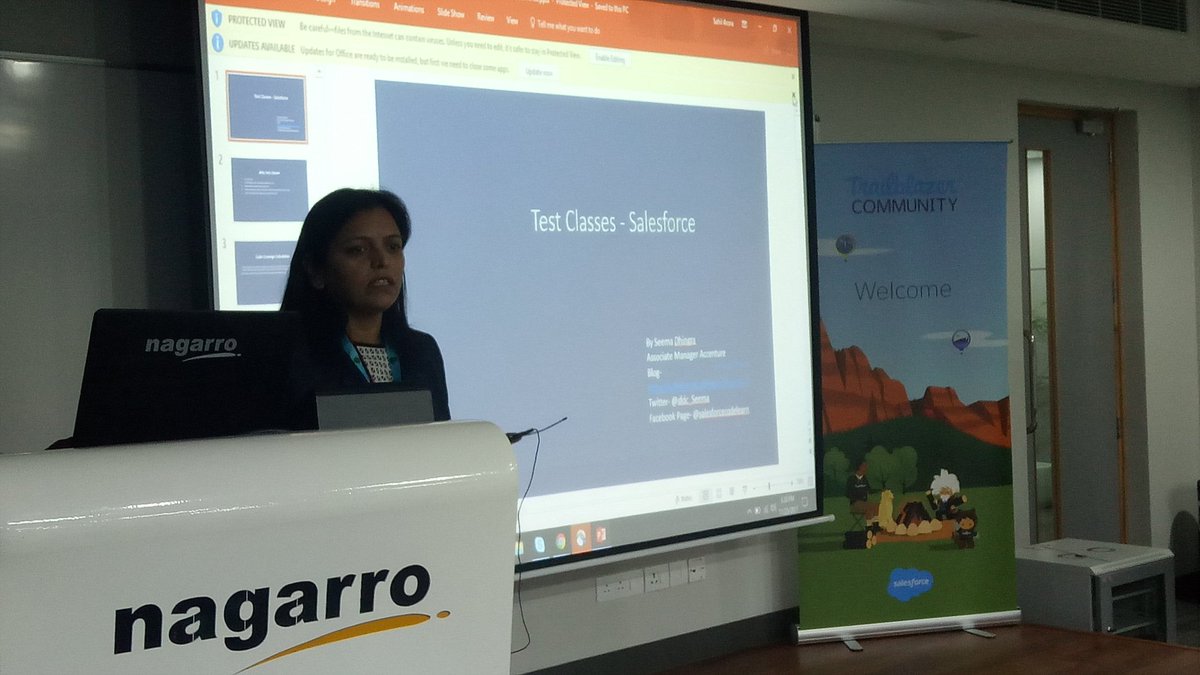 nitinsfdc's tweet photo. Follow @sfdc_Seema
Thanks Seema from @Accenture for such a great session on #TestClasses and sharing knowledge with @newdelhisfdcdug @SF_GURGAON_WIT https://t.co/paxFaMpOHc