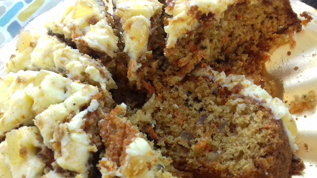 This carrot cake looks like another contender for best cakes in the #bakeoff
