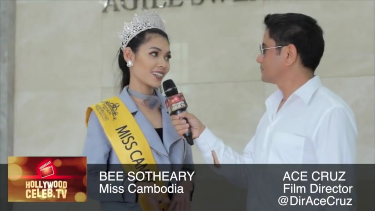 dopmoy's tweet photo. "My goal is, I want to win home the crown, as #MissUniverse . I want to make #Cambodia well-known to the world." -Bee Sotheary https://t.co/RM2kQzSgfn