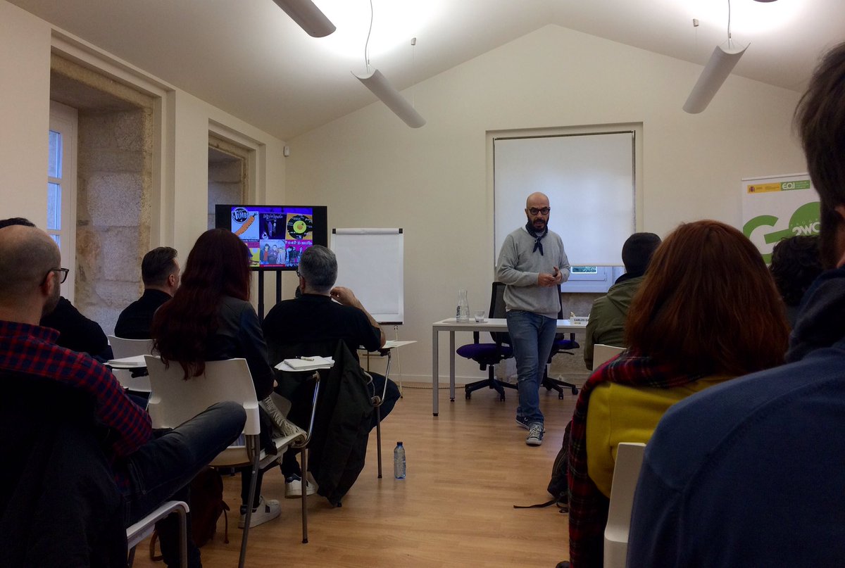 ralagares's tweet photo. Hoy Carlos Galán de @Subterfugerec en el #CoworkingIndustriasMusicales de @FPaideiaGaliza contándonos cómo funcionan los contratos 360 grados #ACoruña #Padrón https://t.co/CYao0L9nVC