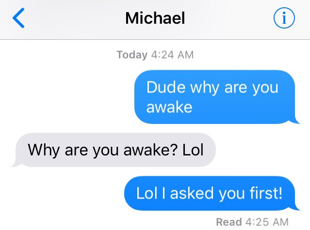 simplyROGUEx7's tweet photo. Typical (and true!) #siblingconversations ๐ @Meswannjr https://t.co/MexaJ8I7Tb