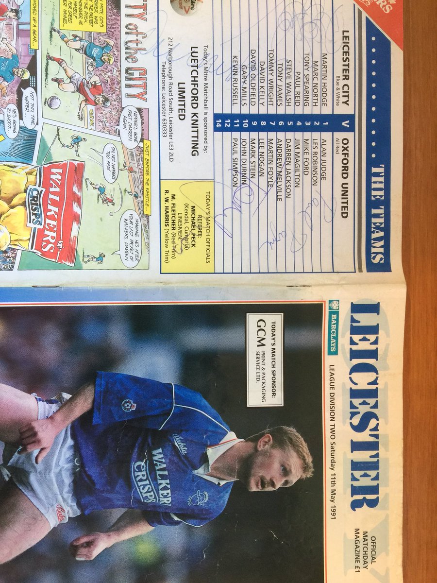 BlubbaboySykes's tweet photo. 🤪When you move home and stumble across your old footy programs and just realise you’ve still got this beauty! @mrgileshill @LCFC #whatadaythatwas #tonyjames https://t.co/1SXNBpwT4a