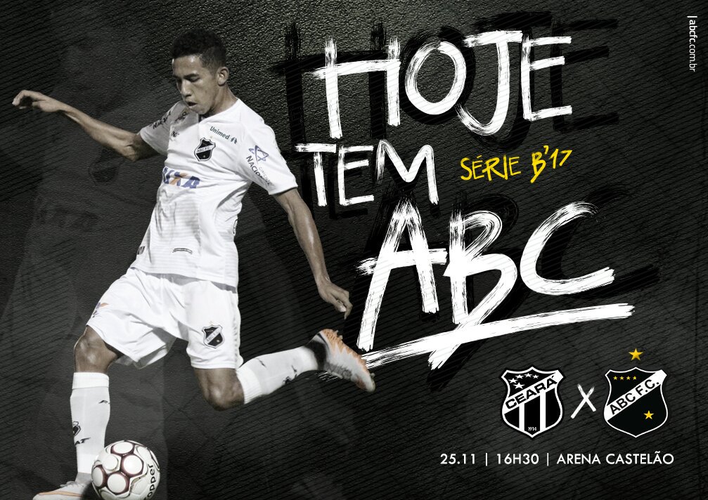 ABCFC's tweet photo. ⛿#SempreABC | HOJE É DIA!

#CearáxABC
🗓 HOJE [25]
🏟 Castelão
⏲ 16h30 [Horário local]

VAI PRA CIMA DELE, ABC!

#SerásSempreOMaisQuerido https://t.co/c7Kd39KwVm