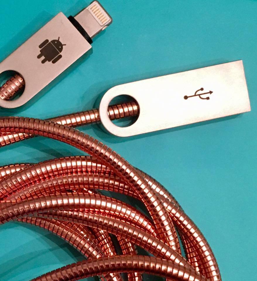 Durable, flexible, versatile &amp; eye-catching...that's what we love about these cords aside from the fact that it's the World's First Flexible Steel Charging Cord with a single head that works with both APPLE and ANDROID plus 100's more Micro USB devices! #CordsOfSteel