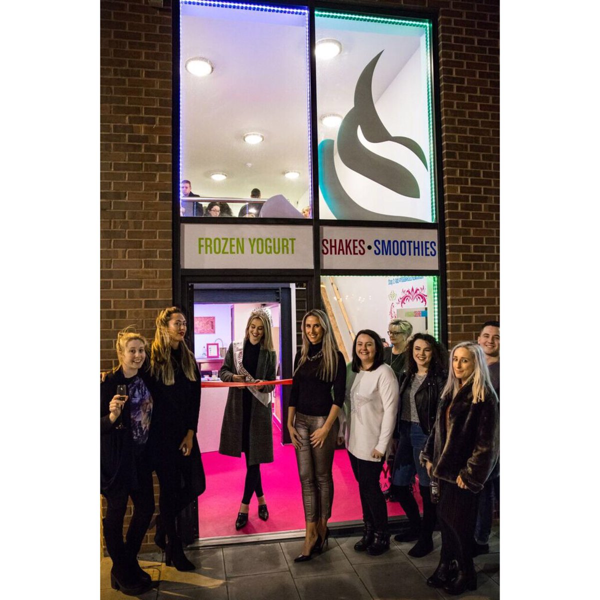 TheYogBar's tweet photo. Thanks to @DanBurnsDesign  for the fab photos from our launch night on Thursday! 
Another huge Thank You to Miss Liverpool @EllilWilson for officially cutting the ribbon! ✂️ https://t.co/xgiWoJYsPx
