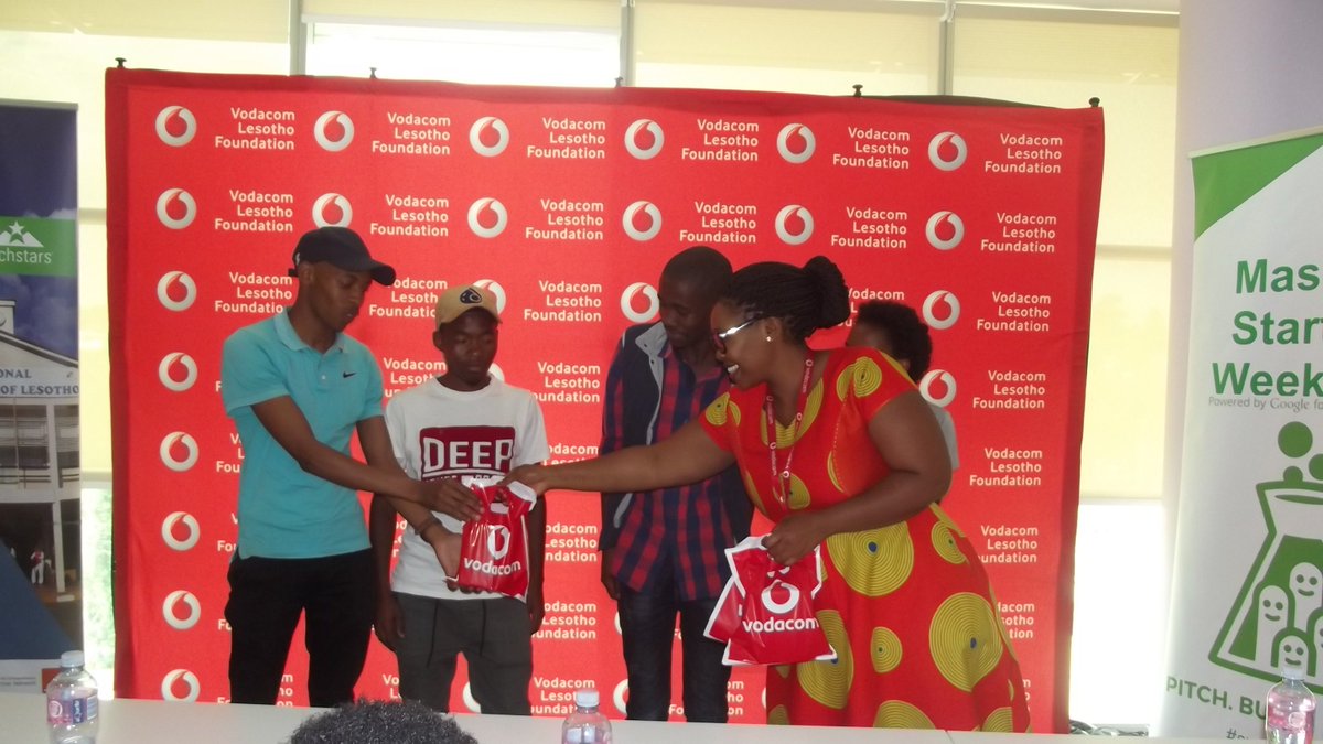 swmaseru's tweet photo. on Wednesday we had a very successful prize ceremony @VodacomLes for 3 #startupweekend #winning #team once again thanks to @usembassymaseru @VodacomLes @nulinnovations @malutiplumbing @grindnation https://t.co/AbxEn3Fneh