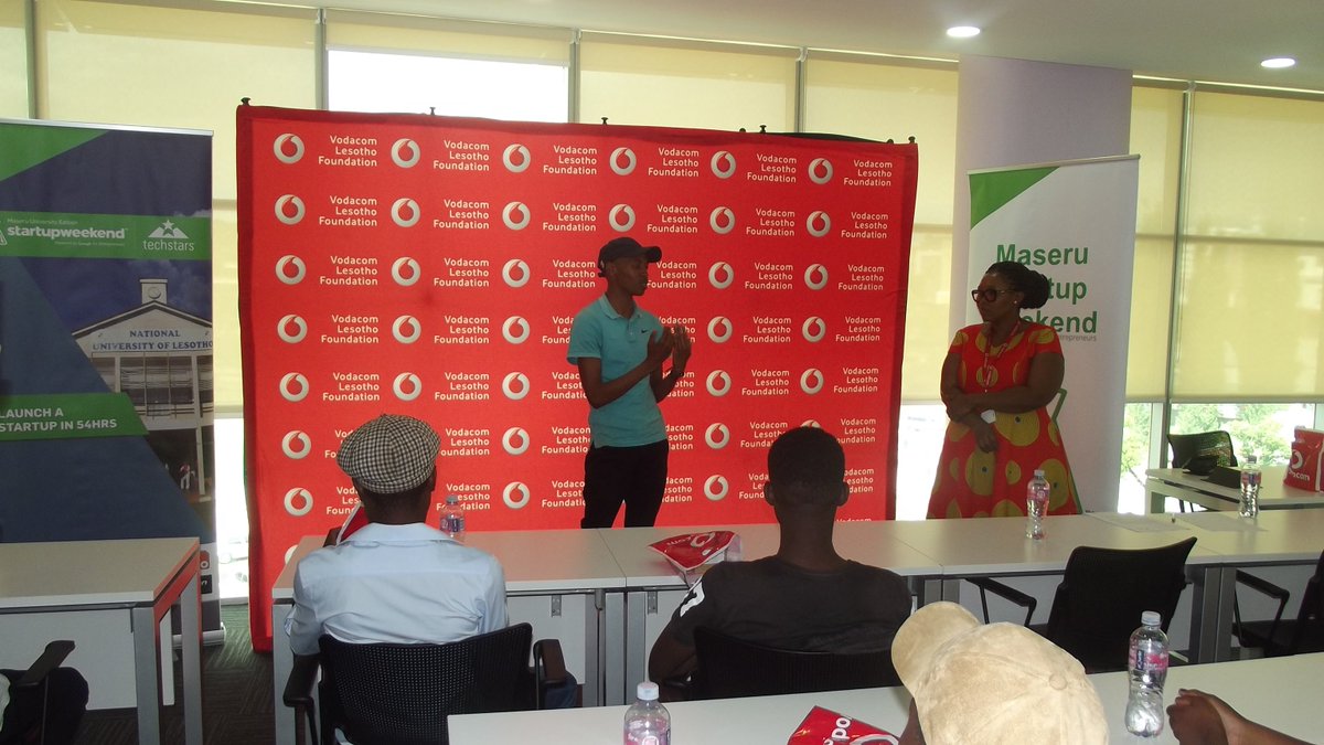 swmaseru's tweet photo. on Wednesday we had a very successful prize ceremony @VodacomLes for 3 #startupweekend #winning #team once again thanks to @usembassymaseru @VodacomLes @nulinnovations @malutiplumbing @grindnation https://t.co/AbxEn3Fneh