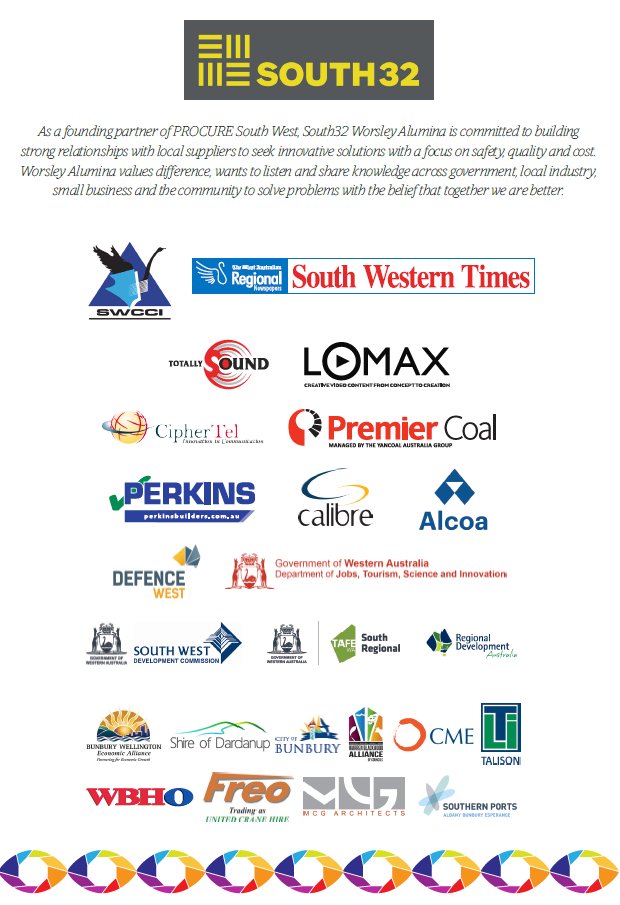 That's a wrap! Procure South West closes it's doors after a fantastic two days of networking and information sharing. The organising committee extends sincere thanks to all who exhibited and attended the inaugural PROCURE South West event.

Special thanks to our sponsors.
