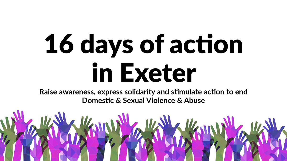 ExeterCouncil's tweet photo. Today is the first day of #16DaysofAction - Sign the Pledge: ‘Never to commit condone or remain silent about men’s violence against women in all its forms’. This is part of the white ribbon campaign. Pledge link:  https://t.co/y2yIkMpgH9 https://t.co/QAKrNt8iSv
