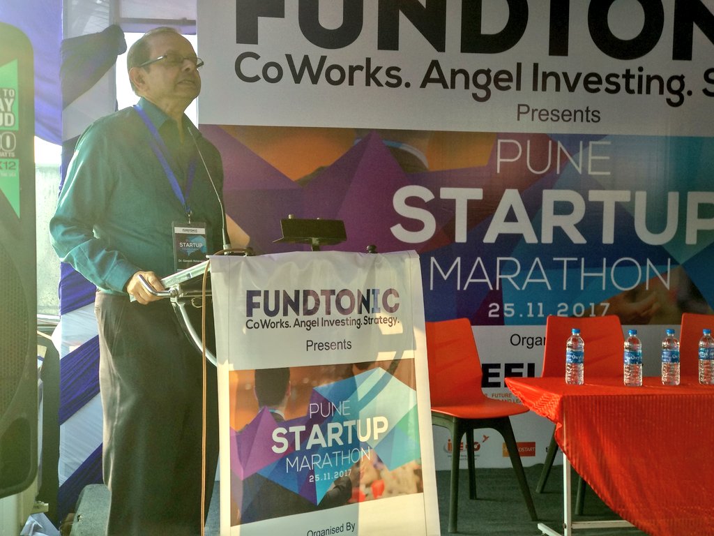 FundTonic's tweet photo. #PuneStartupMarathon opens with Key Note by Dr. Ganesh Natarajan, Founder, https://t.co/TkPZzxOQpW and Ex-Chairman, NASSCOM Foundation. https://t.co/Afu56pGTmL