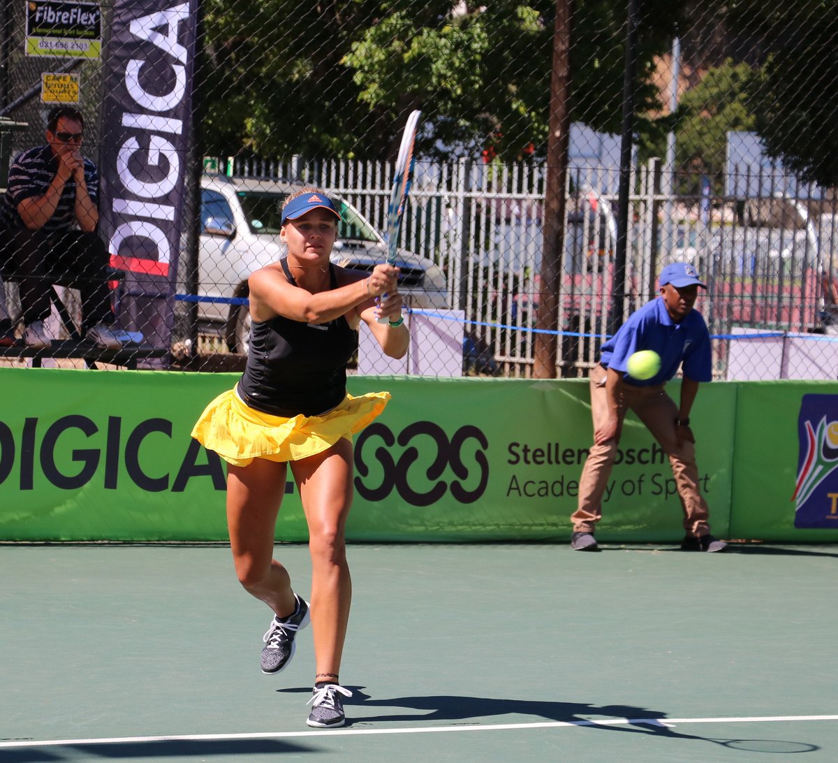 CaylixSport's tweet image. The other woman’s finalist is Hungarian Naomi Totka. She eliminated fourth seed Leonie Kung (SUI) in two sets 7-6, 6-4. @TennisSA @ITF_Tennis @ADDaBIT @RudyProjectSA @HIGH5Nutrition #digicallfutures