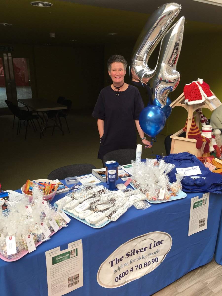 davestewart69's tweet photo. Happy 4th Birthday to @TheSilverLineUK. We’re at @tcclife Xmas Market all day spreading the word about the fantastic support provided to older people. https://t.co/r2qPFSFb6K