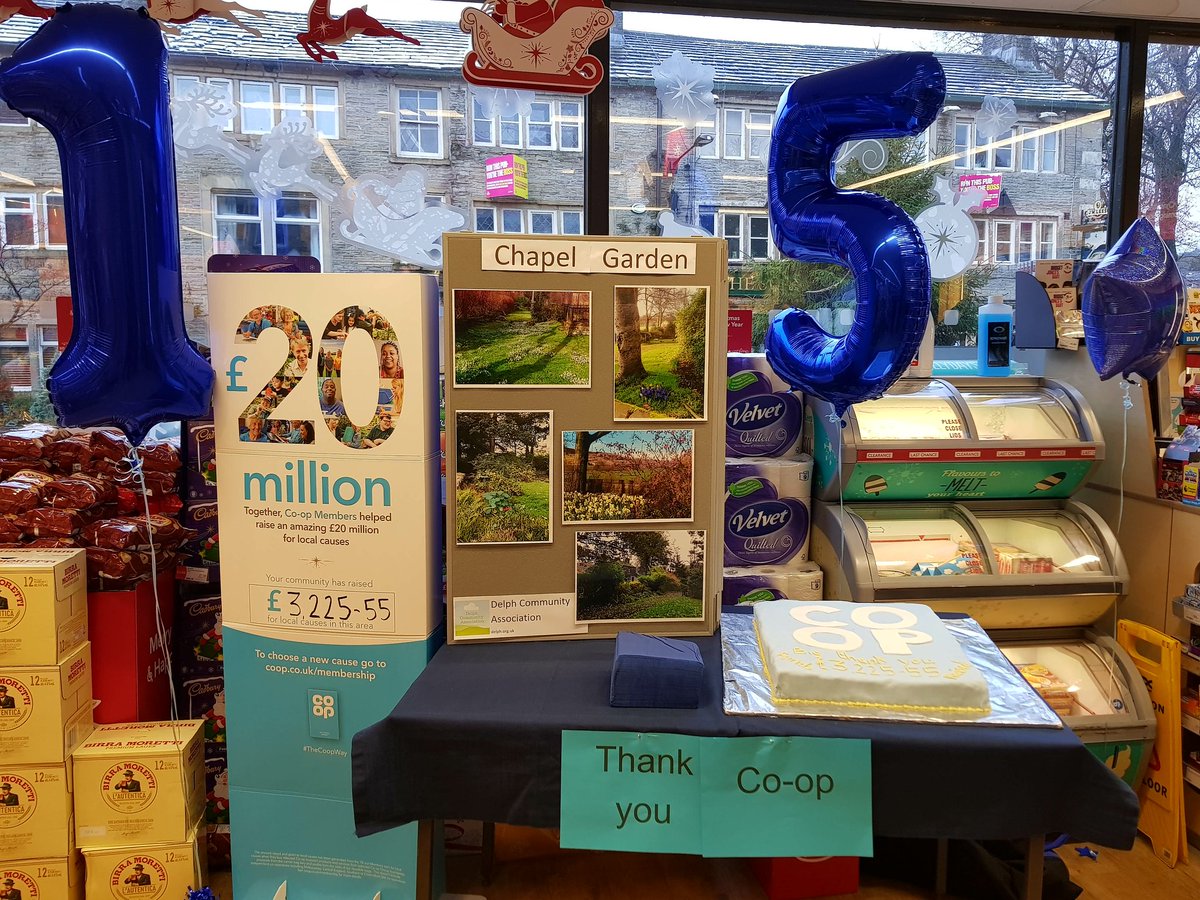 delphcoop's tweet photo. Delph Coop Proud to have raised £3,225.55 in Round 2 of our Local Causes. Remember to swipe that membership card! #thecoopway  #beingcoop  #oldhamhour #saturdaymorning  @coopukfood  @rs9ms @KateGraham03 https://t.co/Taslz0ZGwZ