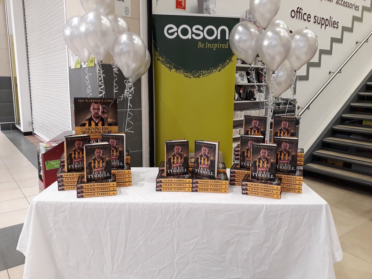 GillHessLtd's tweet photo. @MrJackieTee signing copies of his book #thewarriorscode @SportMediaTM @easons Kilkenny now till 1pm. https://t.co/hKLoMAubun