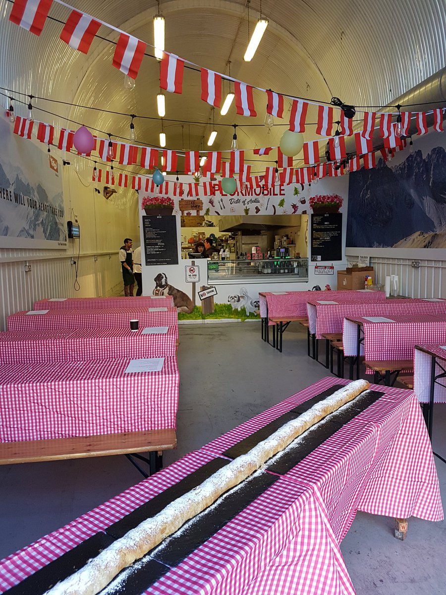 Speckmobile's tweet photo. Come to our official #Arch76 opening party today, starting now till 5pm we have music, Gluehwein and Strudel while it lasts @MaltbyStMkt https://t.co/MjlNfz4RNj