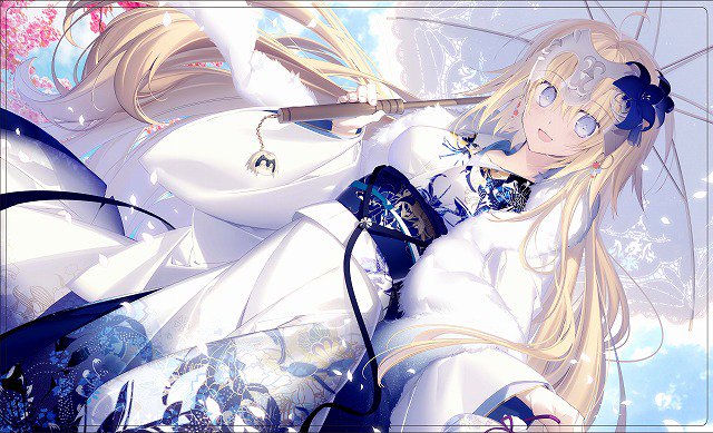 C93新作情報6
 「和装ジャンヌ・ダルク」のスリーブ&amp;プレイマットになります。
イラストは猫鍋蒼様(@nekonabe_ao)になります! 