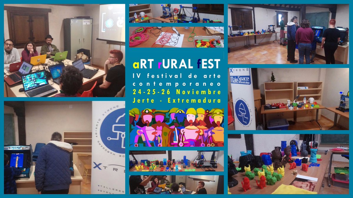 @XtreneMaker Extremadura lleva la #CulturaMaker y la #Impresión3D al Festival de Arte Contemporáneo @ArtruralFest en Jerte.