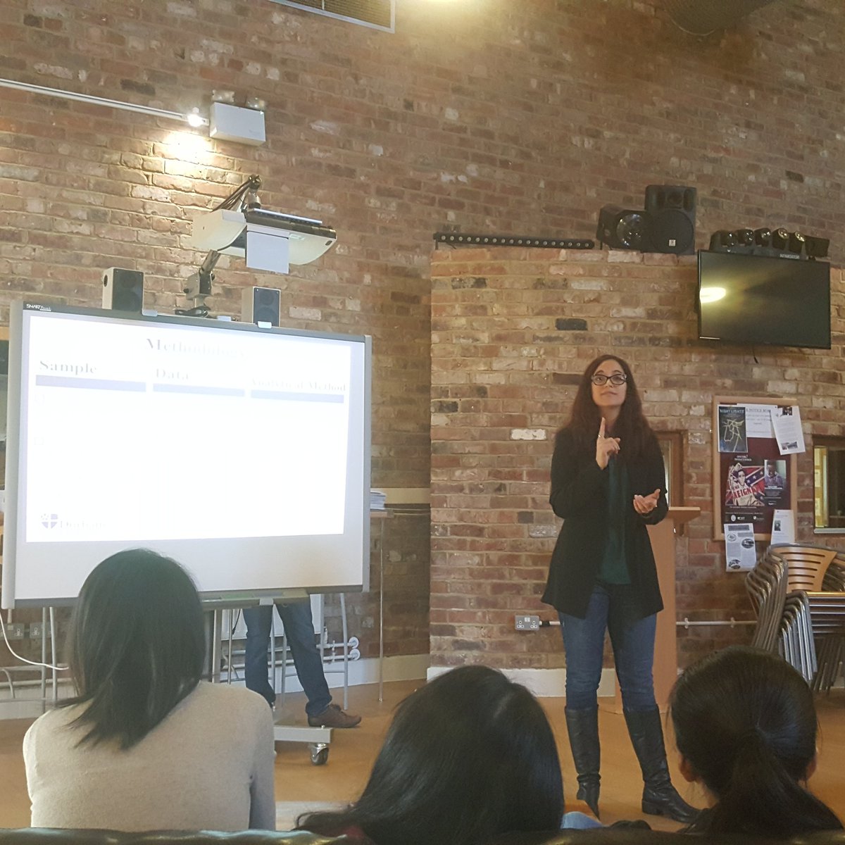 UstinovGCP's tweet photo. Fellow students sharing their research projects in our round table, fisher café #ustinovcollege #cafepol https://t.co/HnIeDYofg2